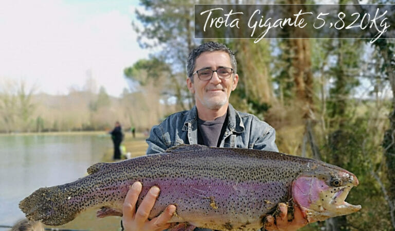 Trota gigante 5820kg lago la bicocca oasi